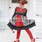 popular design embroidery grid girls custom halloween clothes