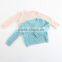 B22241A Baby pullover sweater sweet infant round collar long sleeve Knit sweaters