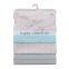 100%cotton flannel baby newborn receiving blanket with 4 in 1 gift bag