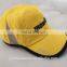 Custom Reflective trimming sports caps back fastening letters embroidered running sports caps