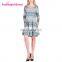 Free Samples Long Sleeve Print Floral Christmas Party Wear Christmas Women Dress