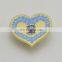 custom metal lion club heart shape pin badges