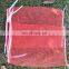 knitting  white mesh bag for firewood with drawstring