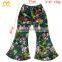 Posh Girl Pink Floral Green Bell Bottoms Kids Flared Pants Velvet Bell Bottoms Baby