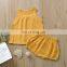 Children's suit summer cotton and linen breathable multicolor vest for boys and girls + large PP two-piece baby shorts