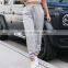 Hot women sexy customized logo Drawstring causal plain sweat pants joggers