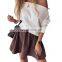 Ladies stylish no shoulder sweatshirts and blouses for 2020 summer