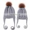 Mom Kids Family Hats Family Matching Beanies set Baby Girl Knitted Winter Warm hats Stylish Kids Mom Cotton headwear