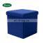 Reatai blue tufted velvet storage folding dine indoor stool ottoman chair