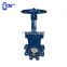 Good Sealing Carbon Steel Body Wafer Connection Plug Manual Knife Gate Valve With Hand Wheel