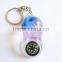 Round Shaped acrylic transparent keychain, Wholesale Plastic Penguin Inside