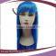 cheap orange color straight synthetic hair party wigs with neat bang