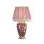 European enamelled ceramic brass luxury table lamp, living room light luxury bedroom bedside lamp new style ceramic table lamp