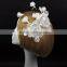 Customized Bridal Hair Accessories Ivory Lace Flower Branch Fascinator Wholesale Quality Choice