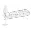 Space-saving Stemware Wall Storage Rack Clear Acrylic Champagne Flutes Holder