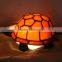 tiffany table lamp stained glass yellow tortoise night light LED decoration light