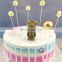 Hot Sale Cake Decoration Cute Bear Cartoon Doll PVC Stand for Birthday Celebration Party Cake Topper