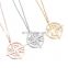 Popular Gold 925 Sterling Silver Eight Star Compass Pendant Charm Necklace For Women