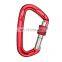 Wholesale 24KN Outdoor Custom Logo shaped Factory Climbing Snap Hook Aluminum Carabiner Hooks S7101B