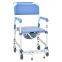 Economical Aluminum Folding Chair Household Toilet Commde Chair /Wheelchair with Brake