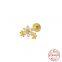 S925 Sterling Silver Geometric Diamond Pearl Earbone Earrings