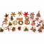 Luxury Christmas Gold Serviette Napkin Elk Garland Christmas Tree Bell Snowflake Rings Hotel Decoration Metal Holder