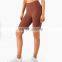 OEM Supplier Ribbed Biker Shorts Crotchless Women Cycling Short Pants Workout Exercise Gym Wear Yoga Clothing