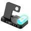Hot Sell TYPE-C 3-in-1 Wireless Charging Dock Cube Wireless Charger Stand Lamp Alarm Clock 15W 3 in 1 for Apple Mobile Phone