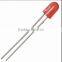 Diffused 5mm Oval Led diode in RED 90 / 50 degree viewing angle