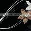 Wholesaler fashion women metal crystal flower charm hairband for wedding