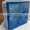 190x190x80mm colored cloudy glass block for decoration