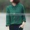 girl clothing plus size linen women blouse plain shirts