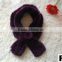 100% knitted Rex Rabbit Fur scarf Real Fur Scarf for women and kids