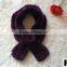 2014 Hot selling fashion dyed 100% knitted real rex rabbit scarf for women