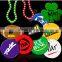 Carnival Christmas party colour 84cm and 7mm Mardi Gras beads necklace with 6cm custom medallion                        
                                                Quality Choice