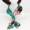 korean blue floral custom printed christmas hair bow hair band headband