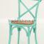 Colorful rattan seat dining room use wooden X chair/ Wedding Cross Back Chair(CH-532)