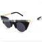 Half Frame Round AC Material Lence Polarized UV 400 Approved Sunglasses