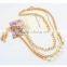 Luxury jewelry with imitation pearl latest design saudi gold jewelry necklace