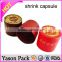 Yason gold capsule aluminium foil spout pouches/liquid packaging bags with cap/lid pvc shrink capsule for bottles