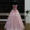 Real Works Customized Pink Crystal Ball Gown Arabic Evening Dress Turkey