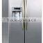 BCD-550WHI double door top freezer bottom fridge refrigerator/side by side