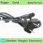 Copper wire conductor Janpan 2 pin ac power cord plug