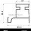 Extruded aluminium profiles kitchen profile handless profile GL026 &GL027