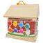 Trade Assurance Antique Imitation Outdoor Garden Decoration Wooden Bird House Feeder