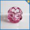 colorful crystal glass bubble gem candle holder