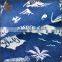 51%linen 49%viscose print fabric for ladies summer dress