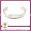 High Polished 316L Stainless Steel Cuff Bracelet/Hair Tie Holder Band Couple Grooved Bangle Made In China Big Factory