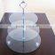 3 Tiers round clear Glass Cake Plate Stand