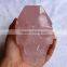 natural rock rose quartz crystal point skull
